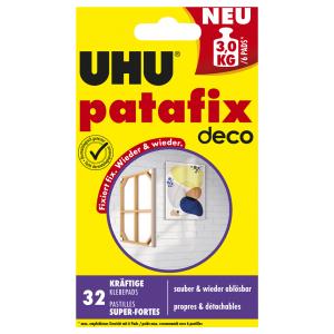 Klebepads patafix deco, wieder ablösbar, weiß UHU 47910 (4026700479102)