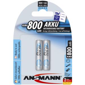 NiMH Akku maxE, Micro (AAA) 800 mAh, 2er Blister ANSMANN 5030982 (4013674309825)