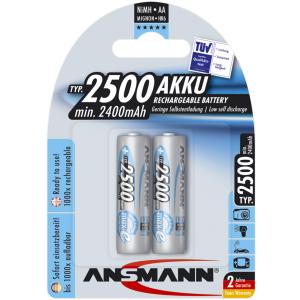 NiMH Akku maxE+, Mignon (AA) 2.500 mAh, 2er Blister ANSMANN 5035432 (4013674354320)