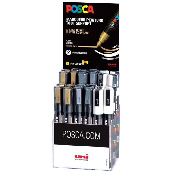 Pigmentmarker PC-5M, 36er Display POSCA PC5MGSW/3D (3296280021782)