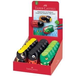 FABER-CASTELL Doppelspitzdose 'Tiere', im Display Faber-Castell 183522 (6933256628619)