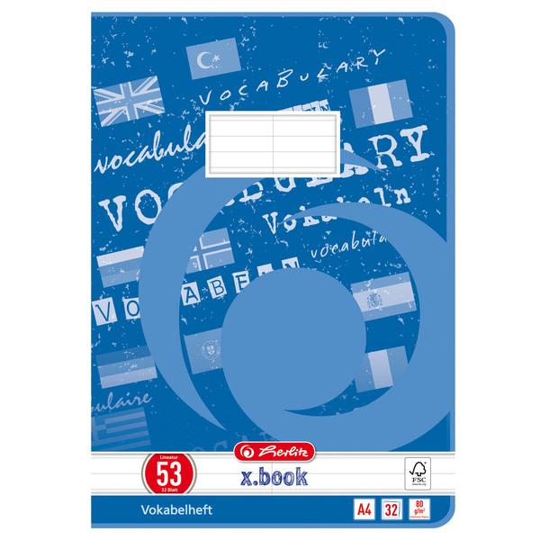 Vokabelheft x.book, DIN A4, 2-spaltig, 32 Blatt herlitz 400128864 (4008110049038)