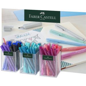 FABER-CASTELL Fineliner BROADPEN Pastell, 3er Köcher Faber-Castell 155432 (4005401554325)