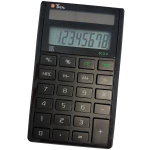Taschenrechner ECO 8, 8-stelliges LC-Display, Solar TWEN (4025999801472)
