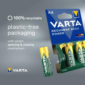 NiMH Akku 'RECHARGE ACCU Power', Mignon (AA), 2100 mAh VARTA 56706 101 402 (4008496550654)