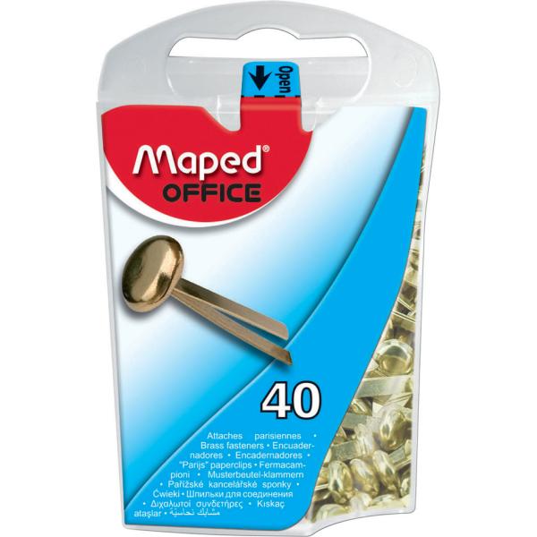 Rundkopf-Musterbeutelklammern, aus Messing, 17 mm Maped 330011 (3154143300118)