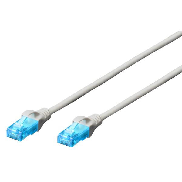 Patchkabel, Kat. 5e, U/ UTP, 5, 0 m, grau DIGITUS DK-1512-050 (4016032198758)