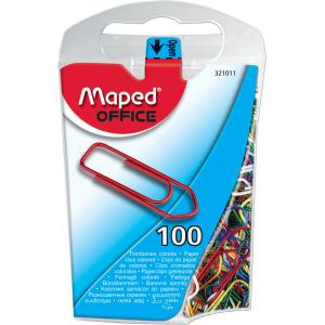 Büroklammern, farbig lackierter Stahl, 25 mm Maped 321011 (3154143210110)