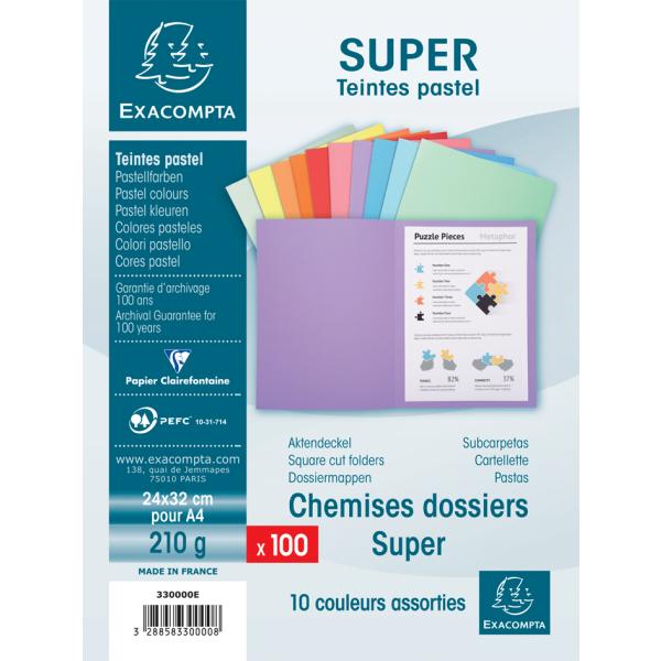 Aktendeckel SUPER 250, DIN A4, orange EXACOMPTA 330007E (3295190014129)