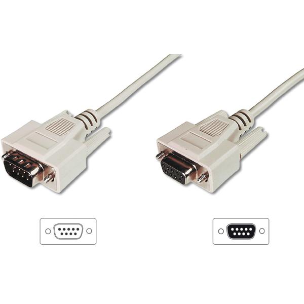 9-Pol Sub-D Kabel, Stecker - Kupplung, 10, 0 m DIGITUS AK-610203-100-E (4016032301493)
