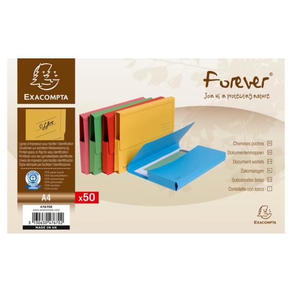 Dokumententasche FOREVER, DIN A4, farbig sortiert EXACOMPTA 47670E (3130630476702)