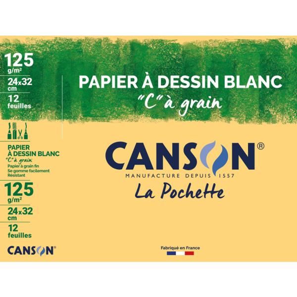 Zeichenpapier 'C' a Grain, DIN A4, 180 g/ qm CANSON C200027107 (3148950271075)