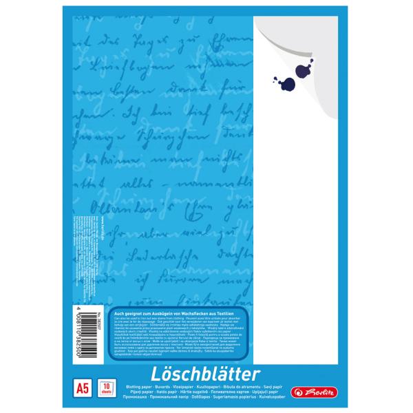 Löschpapierblock DIN A5, 80 g/ qm, weiß herlitz 300004235 (4008110382500)