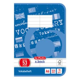 Vokabelheft x.book, DIN A6, 2-spaltig, 32 Blatt herlitz 300004542 (4008110413686)
