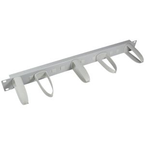 LogiLink 19' Kabelführung, 1 HE, mit 5 flexiblen Haken, grau OR105G (4052792045635)