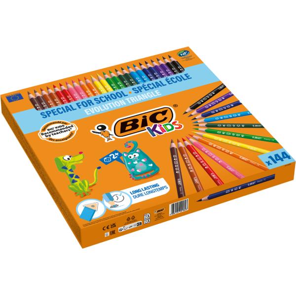 BIC KIDS Dreikant-Buntstifte Evolution Triangle, 144er Pack Bic 8878311 (3086124001823)
