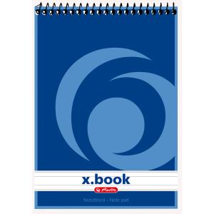 Spiralnotizblock x.book, DIN A6, 50 Blatt, kariert herlitz 300002983 (4008110110639)