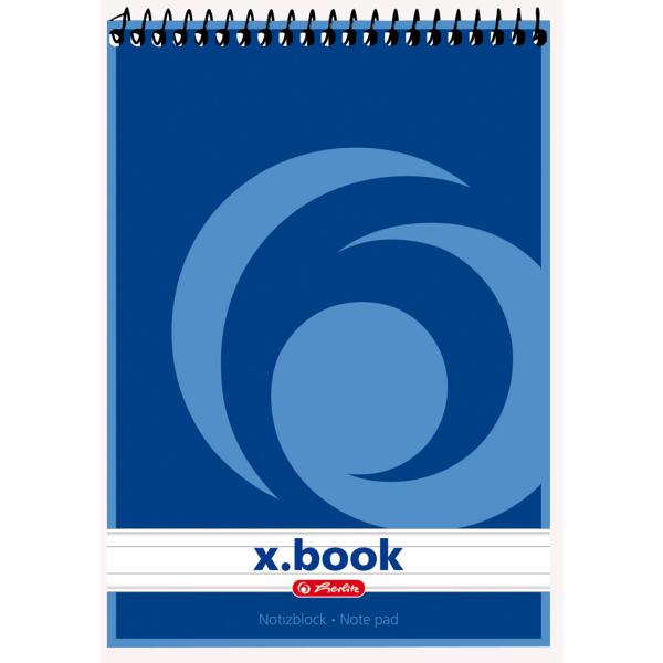 Spiralnotizblock x.book, DIN A7, 50 Blatt, kariert herlitz 300002989 (4008110110738)