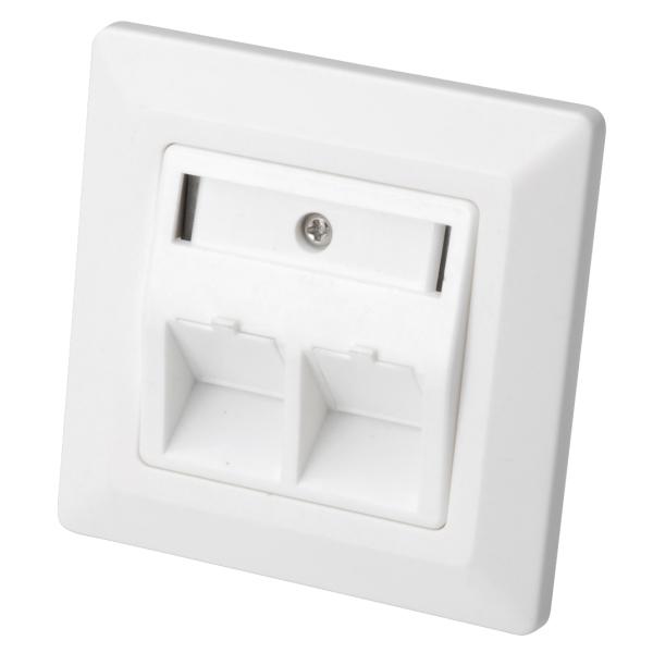 Leerdose für Keystone Module, 2-fach, reinweiß DIGITUS DN-93801-1 (4016032306160)