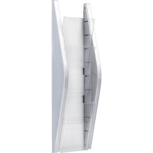 4er Wand-Prospekthalter 'the arc', 1/ 3 DIN A4 hoch helit H6270300 (4012086010534)