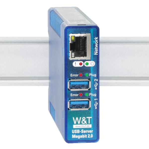 USB-Server Megabit 2.0, 2 unabhängige USB-Ports W&T 53665 (4010344536659)