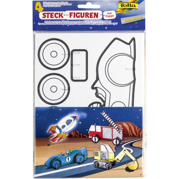Steckfiguren 'Fahrzeuge', aus Pappe folia 23349 (4001868109337)