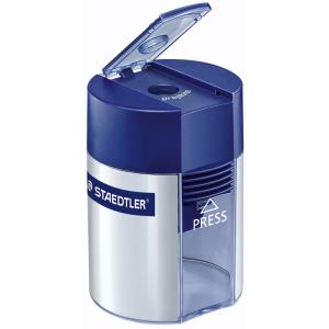 Spitzdose, rund, silber, blauer Deckel STAEDTLER 511 001 (4007817511046)