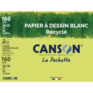 Zeichenpapier Recycling, weiß, 240 x 320 mm, 160 g/ qm CANSON C200777100 (3148957771004)