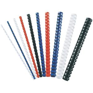 Plastikbinderücken, DIN A4, 21 Ringe, 6 mm, weiß Fellowes 5330003 (0077511533006)