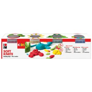 KiDS Spielknete-Set, 4 x 140 g, Basisfarben Marabu 0312000000003 (4068247001026)