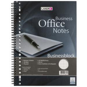 Businessblock mit Spirale, A4, 100 Blatt, kariert LANDRÉ 100555411 (4006144586185)