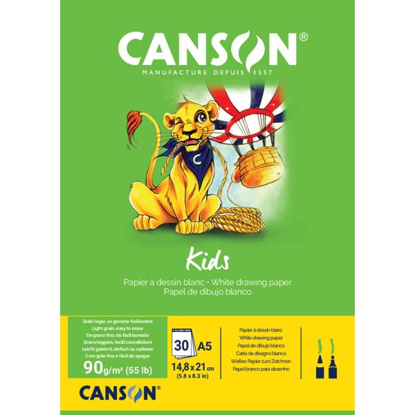 Zeichenblock Kids, DIN A5, 90 g/ qm, 30 Blatt CANSON C400015581 (3148951500242)