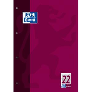 Arbeitsblock, DIN A4, 50 Blatt, liniert 9 mm Oxford 100050343 (4006144920996)