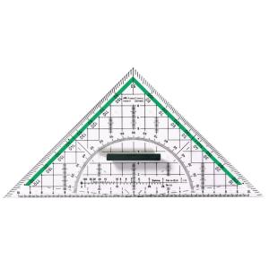 FABER-CASTELL Geometriedreieck BK 1 groß, mit Griff Faber-Castell 177090 (4005401770909)