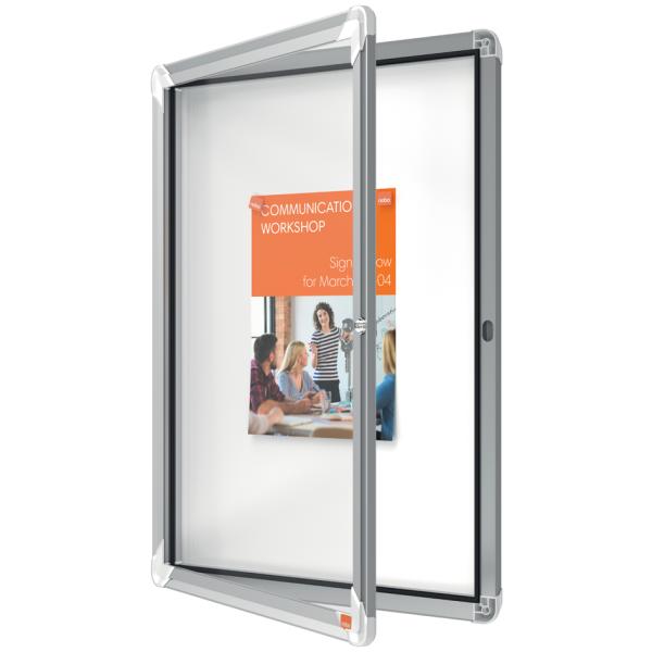 Schaukasten Premium Plus, Metall-Rückwand, 4 x DIN A4 nobo 1902557 (5028252063920)