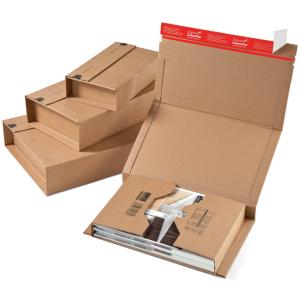 Klassische Versandverpackung zum Wickeln 302x215x80 mm (A4) braun COLOMPAC 30000222 (4033657200802)