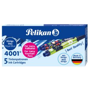 Tintenpatrone 4001 für Lamy-Füllhalter königsblau 5 Stück PELIKAN 300004185 (4012700338297)