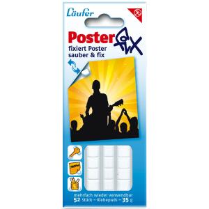 Klebepads Posterfix, wieder ablösbar, weiß Läufer 99101 (4006677901011)
