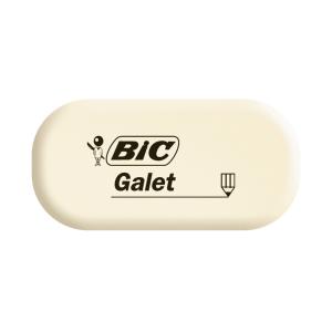 BIC Kautschuk-Radierer Galet, weiß, oval Bic 927866 (3086123388512)
