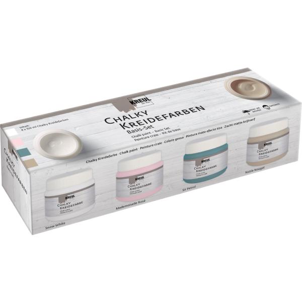 Kreidefarbe Chalky, Basis-Set 4 x 150 ml KREUL 75305 (4000798116453)