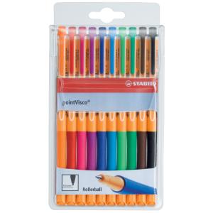 Gel-Tintenroller pointVisco, 4er Kunststoffetui STABILO 1099/4 (4006381360616)