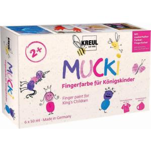 Fingerfarbe 'MUCKI' für Königskinder, 50 ml, 6er-Set KREUL 23051 (4000798123871)