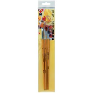 Synthetikhaarpinsel-Set Universal 'Creativ + School' Marabu 0184000000201 (4007751406002)