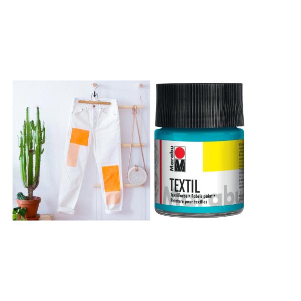 Textilfarbe 'Textil', dunkelblau, 50 ml, im Glas Marabu 17160005053 (4007751009210)