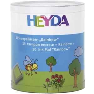 Stempelkissen-Set 'Rainbow', Klarsicht-Runddose HEYDA 20-48 884 70 (4005329079344)