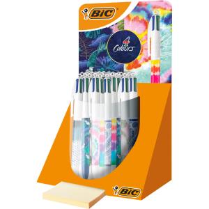 BIC Druckkugelschreiber 4 Colours Decors, 30er Display Bic 9649042 (3086123538924)