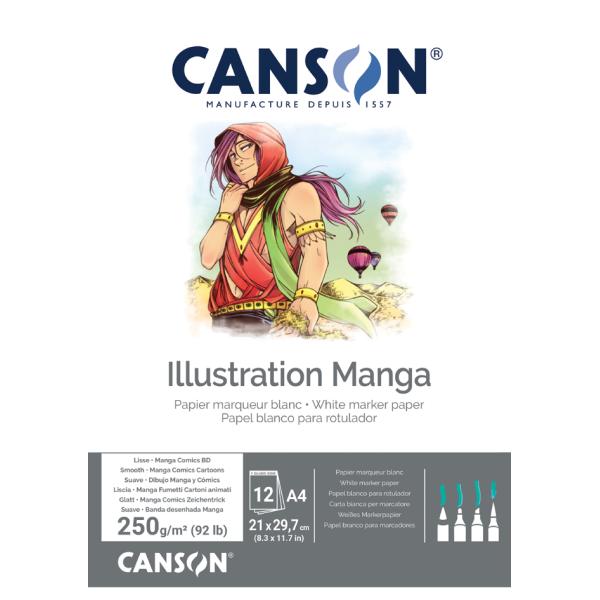Skizzenblock Illustration Manga, DIN A4, 250 g/ qm CANSON C200387200 (3148953872002)