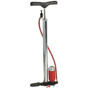 Standluftpumpe, mit Manometer, schwarz/ rot BRÜDER MANNESMANN M 003-T-PROFI (4003315076797)