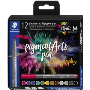 Fasermaler pigment calligraphy pen, 12er Etui STAEDTLER 375 C12 (4007817098905)