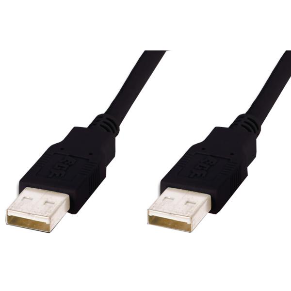 USB 2.0 Anschlusskabel, USB-A - USB-A Stecker, 1, 8 m DIGITUS AK-300100-018-S (4016032282563)